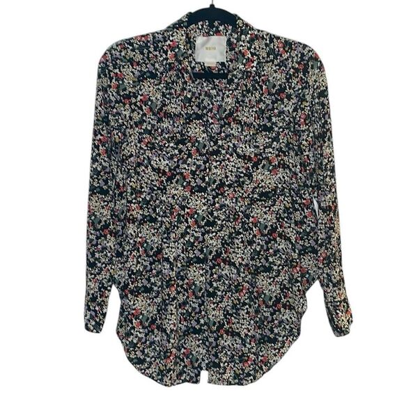 Anthropologie Maeve Matilda Floral Pin Tuck Pleat Button-Up Blouse - Picture 6 of 10